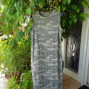 Dress.  Maxi, Camouflage, Sz S 100% Cotton